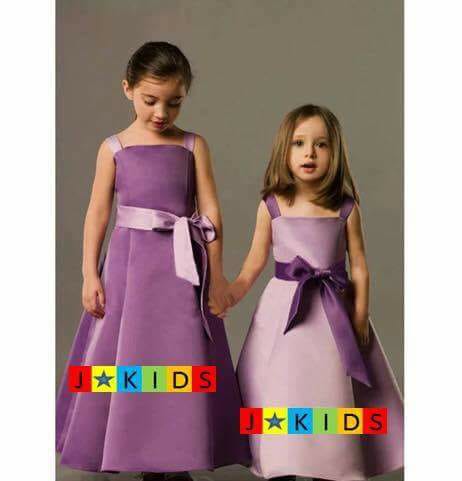 gaun anak pesta elegan ungu purple